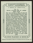 Royal Lytham & St. Anne's Golf Club.