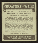 Paul Muni, as Louis Pasteur.
