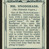 Mr. Snodgrass, Pickwick Papers.