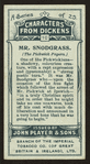 Mr. Snodgrass, Pickwick Papers.