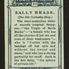 Sally Brass, Old Curiosity Shop.