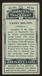 Fanny, Pendennis.