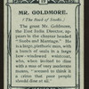 Mr. Goldmore, Book of Snobs.