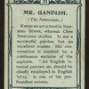 Mr. Gandish, The Newcomes.