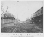 Rosewood Avenue, 1800 block, Richmond, muddy street, no  sidewalks, cheap frame Negro houses, no front yards