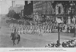 First Colored Battalion, District of Columbia, National Guard; On Pensylvania Avenue, Washington, D.C.; Parading the National Guard before going to France.