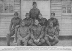 Group of 369th  Colored Infantry with their War Crosses; One hundred and sixty-nine men of this regiment (old 15th N.Y.) won valor medals. They were nicknamed "Hell Fighters"; Fred Rogers; George Chapman; Lawrence McVey; Isaac Freeman, Wm. Bunn; Herbert Mills; Hugh Hamilton; Clarence Johnson.