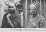 African Negroes in Kamerun, showing native headdress.