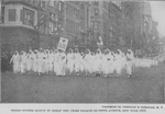 Negro nurses march in Great Red Cross Parade on Fifth Avenue, New York City.
