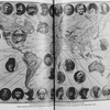 Soldiers of the different nationalities engaged in the World War; Portraits and headdress of 45 representative fighters engaged in the European war.