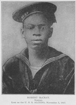 Robert McCray; Seaman; Lost on the U.S.S. Alcedo, November 5, 1917.