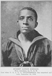 Hubert Alfred Johnson; Mess attendant, 2c, U.S.N.; Lost when U.S.A. C.T. Ticonderoga was torpedoed and sunk September 30, 1918.