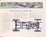 Moline 1909 Model "M" Touring car; Removable tonneau, $ 1500; Specifications of Model "M".
