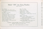Model "DR" the Flying Roadster; Price 2750.00 ; [Specifications].