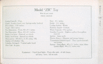 Model "ZR" Toy; With 42-inch wheels; Price, $ 4600.00; [Specifications].