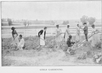 Girls gardening