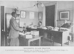 Successful in law practice; A prominent lawyer presenting his case to Judge R.H. Terrell, who is a colored Judge of a Municipal Court in Washington, D.C.