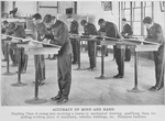 Accuracy of mind and hands; Drafting class of young men receiving a course in mechanical drawing, qualifying them for making working plans of machinery, vehicles, buildings, etc., Hampton Institute.