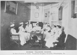 Nurses' Training School; A class of nurses at study; Frederick Douglass Hospital, Philadelphia, Pa.