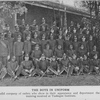 The boys in uniform; A splendid company of cadets who show in their appearance and deportment the careful training received at Tuskegee Institute.
