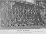 The boys in uniform; A splendid company of cadets who show in their appearance and deportment the careful training received at Tuskegee Institute.