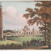 West front of the Pavillon towards the garden (before and after).