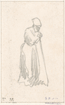 Woman holding a stick.