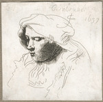 Tête de femme (copie d'après Rembrandt).
