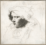 Tête de femme (copie d'après Rembrandt).
