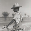 Resting the mules which get too hot when the cotton is high in mid-summer cultivation; King and Anderson Plantation, near Clarksdale, Mississippi Delta, Mississippi, August 1940.