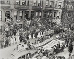 Fundraising Harlem patriotic rally on W. 119th Street