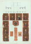 Mozaichnye izobrazheniia: Sv. Leontii, Sv. Sevirian, Sv. Angii, Sv. Evdikii, Aetii, kruglyi ornament, Sv. Akakii, Sv. Nikolai, Sv. Ioann, Sv. Khudion, Sv. Lisimakh, freskovye izobrazheniia: Sv. Apostol Foma, Sv. Petr, ornament