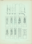 Sv. Fotina, Sv. Vasilisk, Sv. Trifillii, Sv Ananiia, Sv. Azariia, Sv. Misail, Sv. Vasilid, Sv. Mavrikii, ornament, mozaichnyi krest c svechami