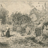 Paysage : cour de ferme.