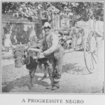 A progressive Negro; This ex-slave has saved and bought himself an ox and cart and does a good business supplying wood to the Virginians.