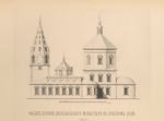 Fasad tserkvi Aleksieevskago monastyria v Krasnom selie (1838 g.); Fasad tserkvi pokrova presv. Bogor. V Krasnom selie (v nachalie XIX st.)