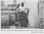 "Trilby" and the typical outdoor hydrant of an Alley house