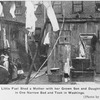 Fuel shed where a mother with two grown children slept