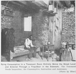 Dying consumptive in dark tenement basement
