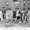 Children at work in a community garden