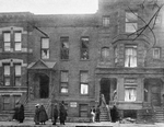 Damage done by a bomb, thrown into a building at 3365 Indiana Avenue, occupied by Negroes