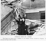 Damage done by a bomb, thrown into a building at 3365 Indiana Avenue, occupied by Negroes; A six-year-old Negro child was killed