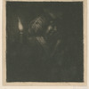 Tête d'homme, effet de lumière.