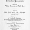 The Philadelphia Negro, title page