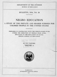 Negro education: a study of the private and higher schools for colored people in the United States [Title page]