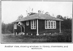 Macon county rural schools; Sweet Gum rural school; View of windows in library, cloakrooms, and workroom.