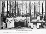 An outdoor canning lesson.