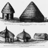 Evolution of the Negro home; Group of African huts [loaned by the Southern Workman].