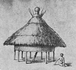 Evolution of the Negro home; Storehouse for corn, Bongo [Schweinfurth].