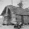 Evolution of the Negro home; Slave - cabins, Southern United States [loaned by Southern Workman].